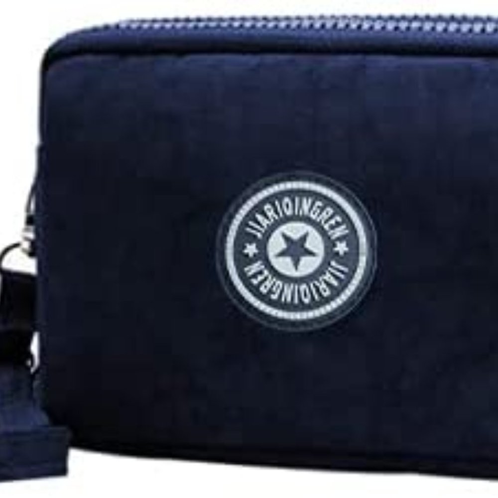 Valexbia Cell Phone Purse 3 Layers Zipper Handbag Nylon Crossbody Shoulder Bags